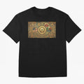 Ornate Soccer Emblem with Flags Oversized T-Shirt Turn Up for Global Football Passion for FIFA World Cup 2026 Group Stage, Built around Neymar, Haaland and Cristiano Ronaldo, France and Portugal, Global Supporter Spirit, Legendary Goals, National