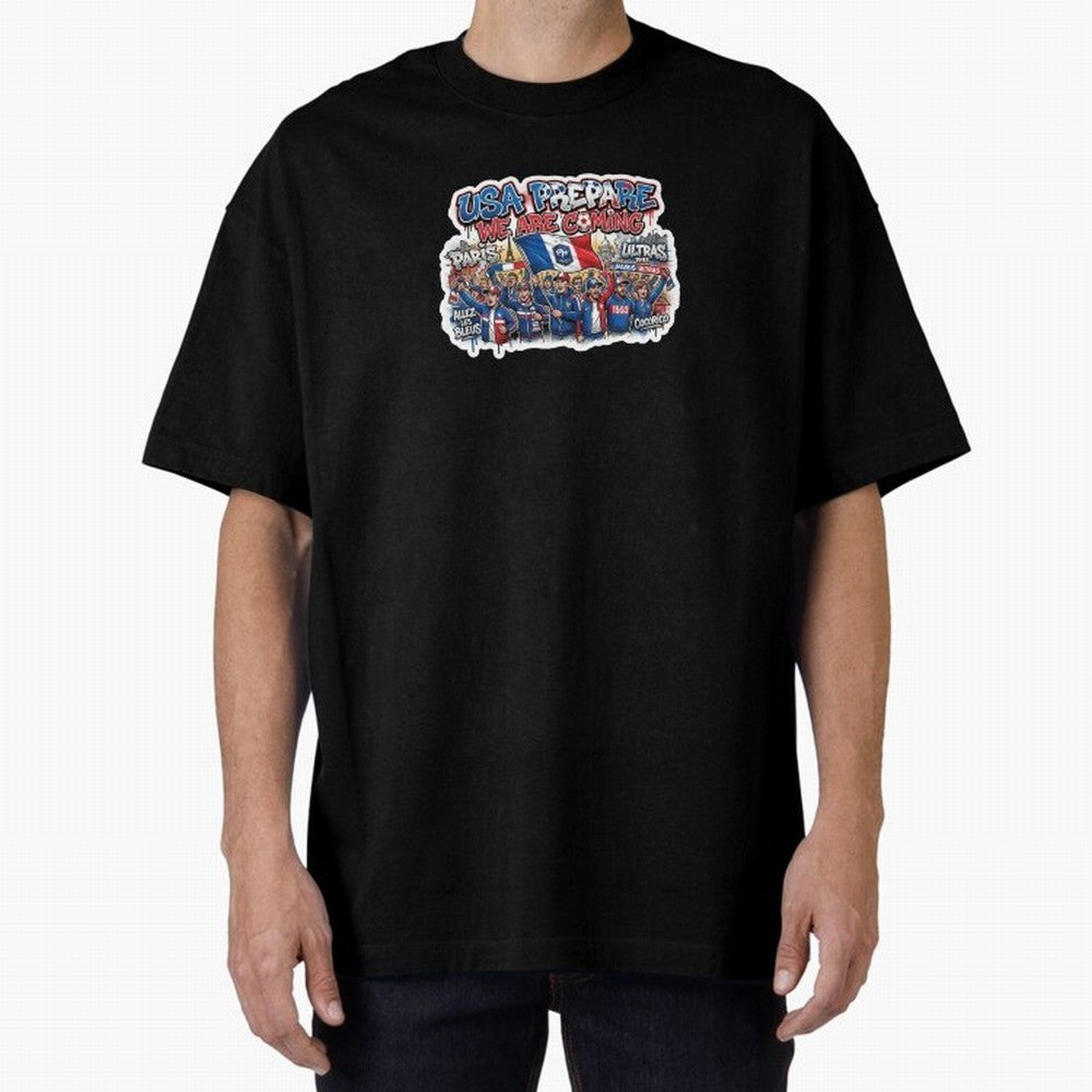France Soccer Fans 2026 Sticker We Are Coming Oversized T-Shirt Fuel Match Day Hype around FIFA World Cup 2026, CR7, England and Germany, Champion Mindset, Group Stage Buzz, Knockout Tension and Passionate Fan Culture; Made for Die Hard Supporters,