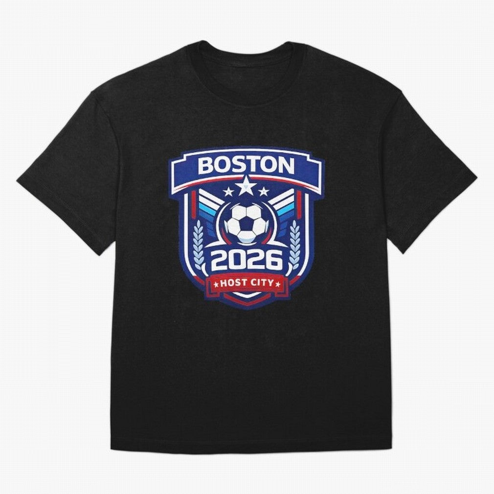 Boston 2026 Host City Welcoming the World Cup Oversized T-Shirt Show Match Day Excitement for FIFA World Cup 2026 USA Canada Mexico Spirit, Inspired by Argentina, France and Brazil, CR7, Stadium Memories, Football Loyalty, International Chants and