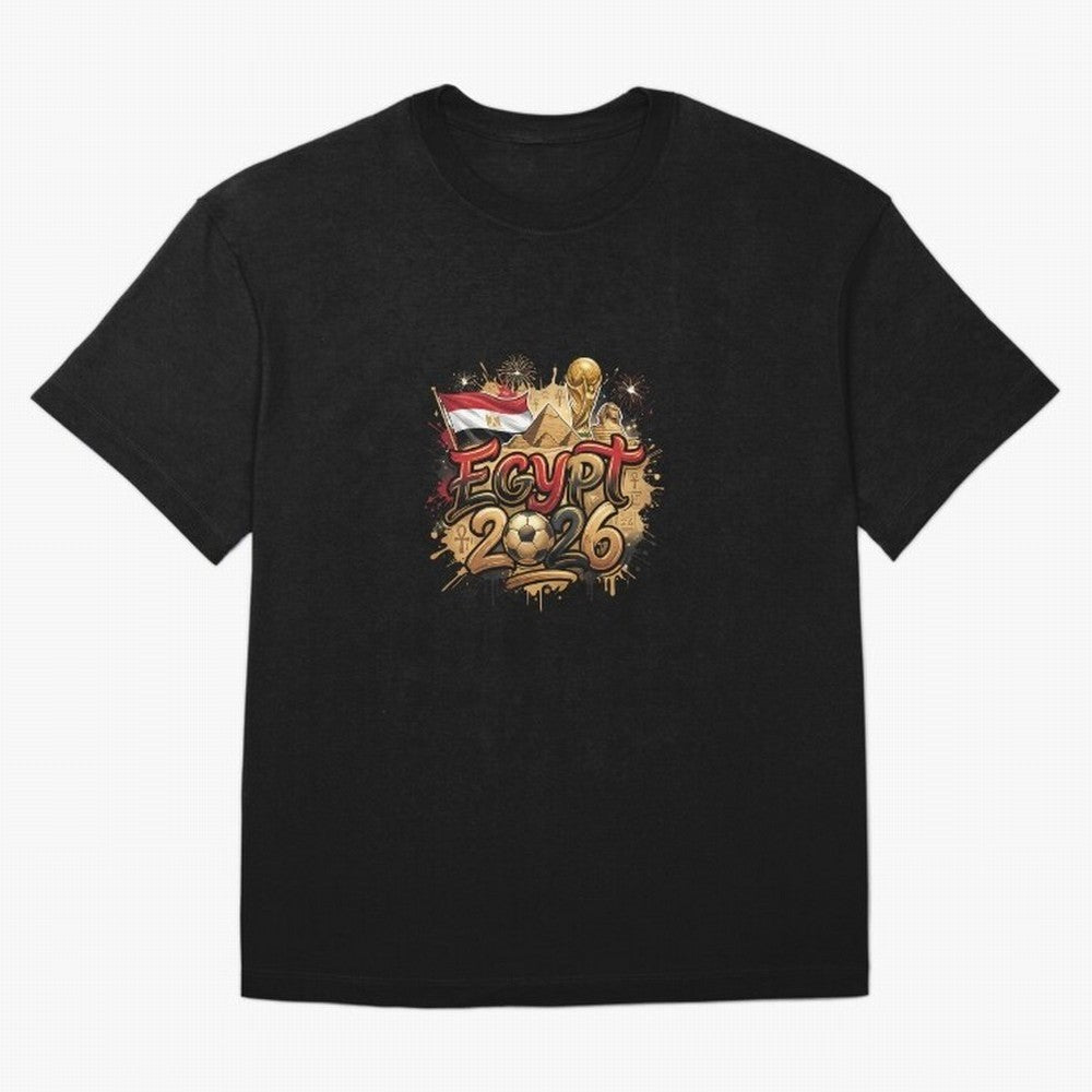 Egypt World Cup 2026 Football Legacy Oversized T-Shirt Support Global Football Passion for FIFA World Cup 2026, Highlighting CR7, Argentina, France and Brazil, Champion Mindset, Group Stage Buzz, Knockout Tension and Passionate Fan Culture; Ideal