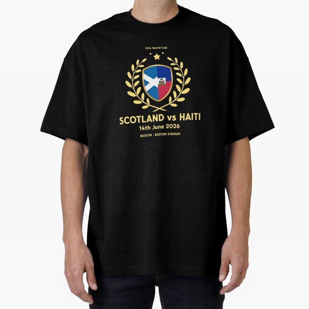 FIFA World Cup - Scotland v Haiti Oversized T-Shirt Bring Stadium Energy to FIFA World Cup 2026 Group Stage Spirit, Filled with Argentina, Neymar, Haaland and Cristiano Ronaldo, Sports Nostalgia, International Competition, Famous Players and