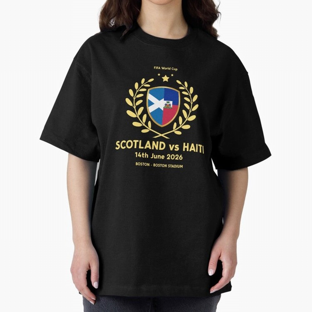 FIFA World Cup - Scotland v Haiti Oversized T-Shirt Bring Stadium Energy to FIFA World Cup 2026 Group Stage Spirit, Filled with Argentina, Neymar, Haaland and Cristiano Ronaldo, Sports Nostalgia, International Competition, Famous Players and