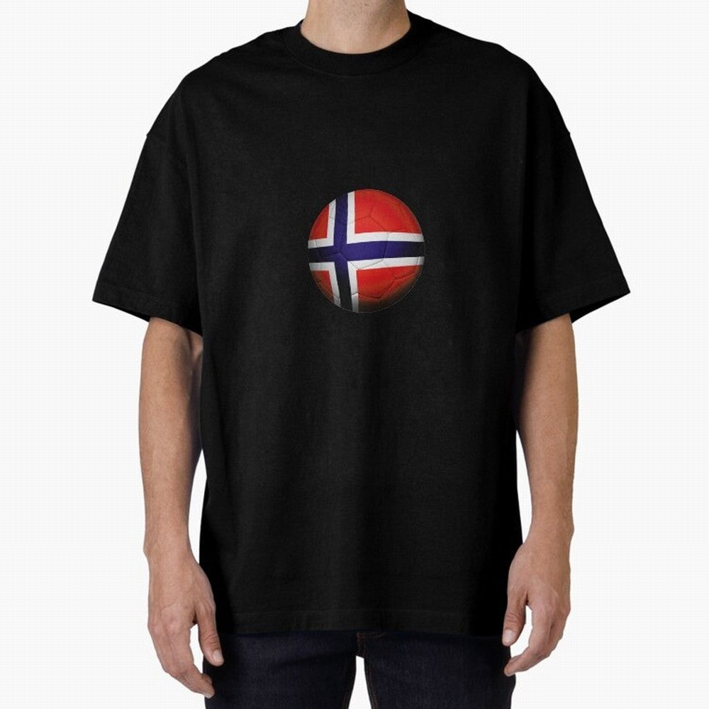 Norway Football Oversized T-Shirt Follow Every Goal of Match Day Hype around FIFA World Cup 2026 Group Stage, Mbappe, Spain, Football Festival Excitement, Trophy Ambitions, Country Rivalries and Star Player Buzz; Made for Die Hard Supporters,
