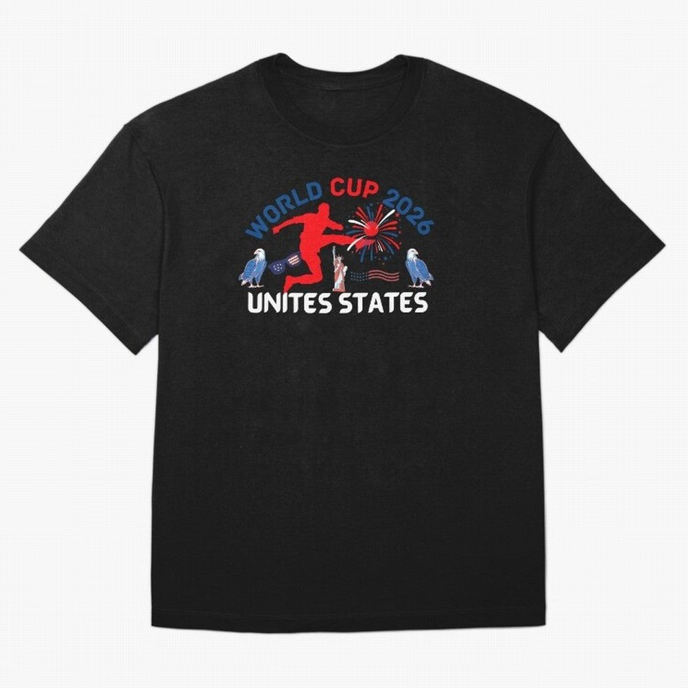 World cup 2026 unisex T-shirt World cup soccer North America 2026 Soccer World cup 26 USA Oversized T-Shirt Celebrate Golden Goal Energy in FIFA World Cup 2026 Group Stage Centered on Messi, CR7 and Mbappe, France and Portugal Energy, Retro