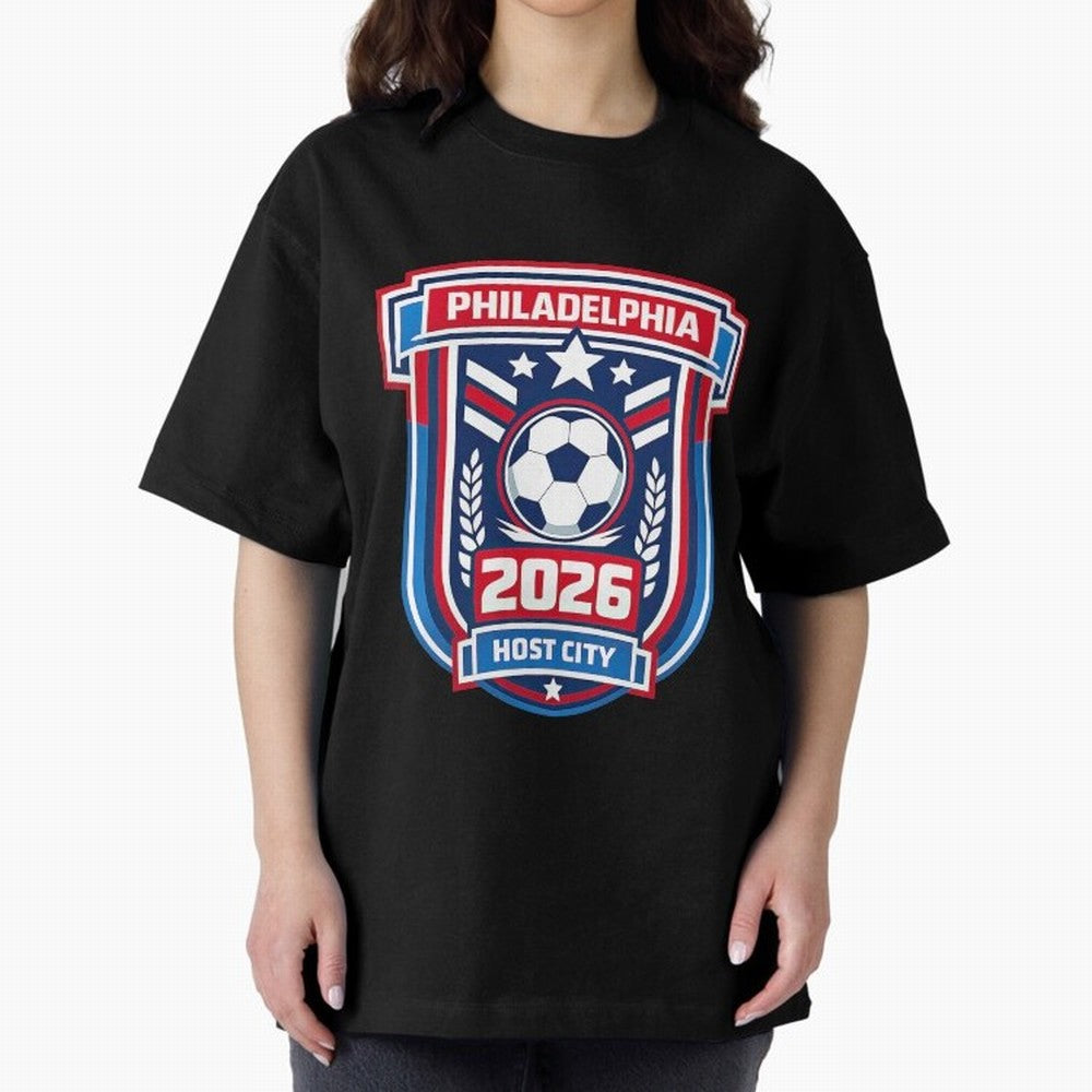 Philadelphia 2026 Soccer Host City Welcoming the World Cup Oversized T-Shirt Fuel the Hype around FIFA World Cup 2026 Group Stage Spirit, Inspired by England and Germany, CR7, Game Day Rituals, Football Legends, Country Pride and the Road to the