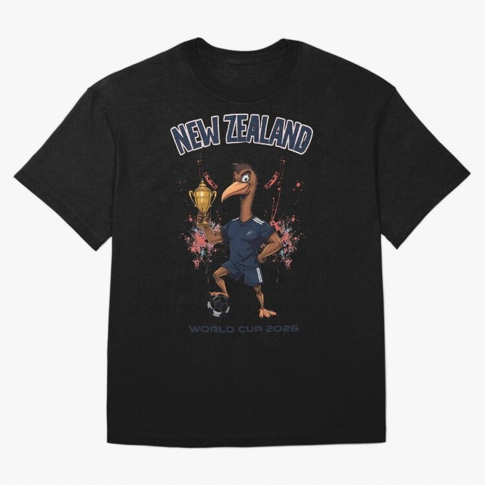 New Zealand - World Cup 2026 Oversized T-Shirt Show Up for the Glory of FIFA World Cup 2026 USA Canada Mexico Spirit, Connected to Germany, Messi, CR7 and Mbappe, Sports Nostalgia, International Competition, Famous Players and Unforgettable