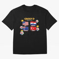 Group?D?¨C?World?Cup?2026?Flags Oversized T-Shirt Feel the Roar of the FIFA World Cup 2026 Journey through Messi, Neymar and Mbappe Highlights, France Pride, Soccer Culture, Superstar Moments, National Team Dreams and Competitive Fire; Great for