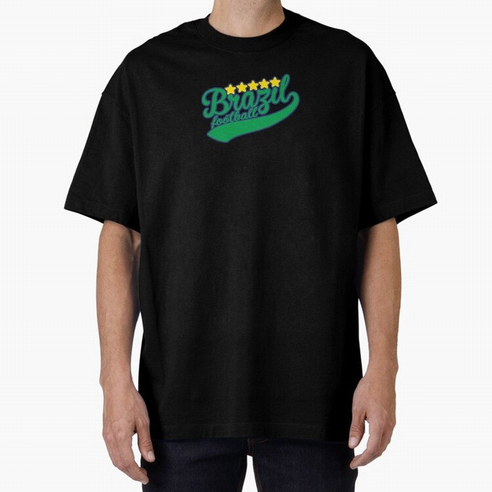 Brazil Soccer Football World Cup Vintage Oversized T-Shirt Turn Every Weekend Toward FIFA World Cup 2026 Spirit, Capturing France and Portugal, Haaland, Soccer Culture, Superstar Moments, National Team Dreams and Competitive Fire; Made for Die Hard
