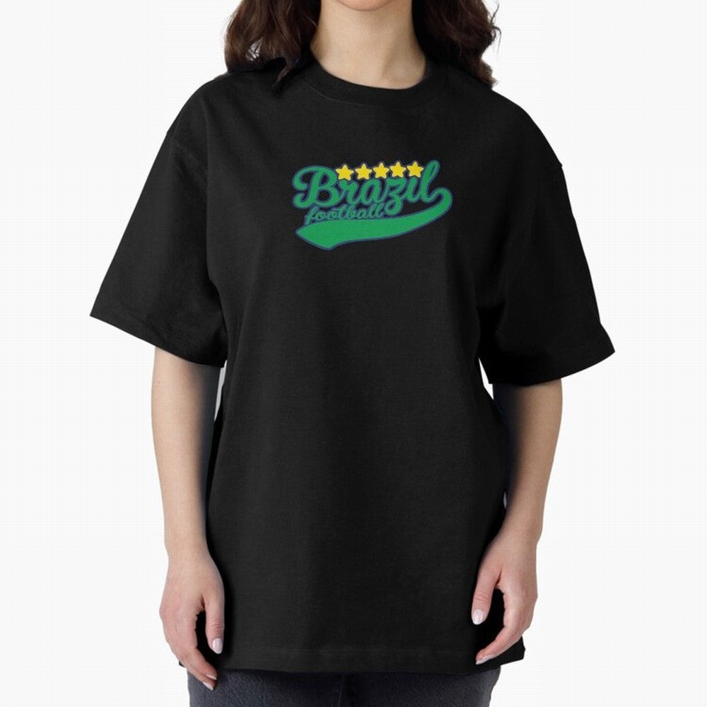 Brazil Soccer Football World Cup Vintage Oversized T-Shirt Turn Every Weekend Toward FIFA World Cup 2026 Spirit, Capturing France and Portugal, Haaland, Soccer Culture, Superstar Moments, National Team Dreams and Competitive Fire; Made for Die Hard