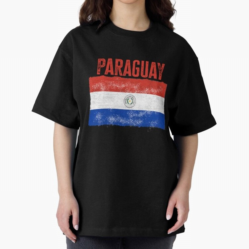 Paraguay Oversized T-Shirt Make Memories around FIFA World Cup 2026 Spirit, Featuring England and Germany, CR7 and Messi, Match Day Excitement, Supporter Culture, Golden Goals and Global Football Passion; Perfect for Fans, Collectors, Family