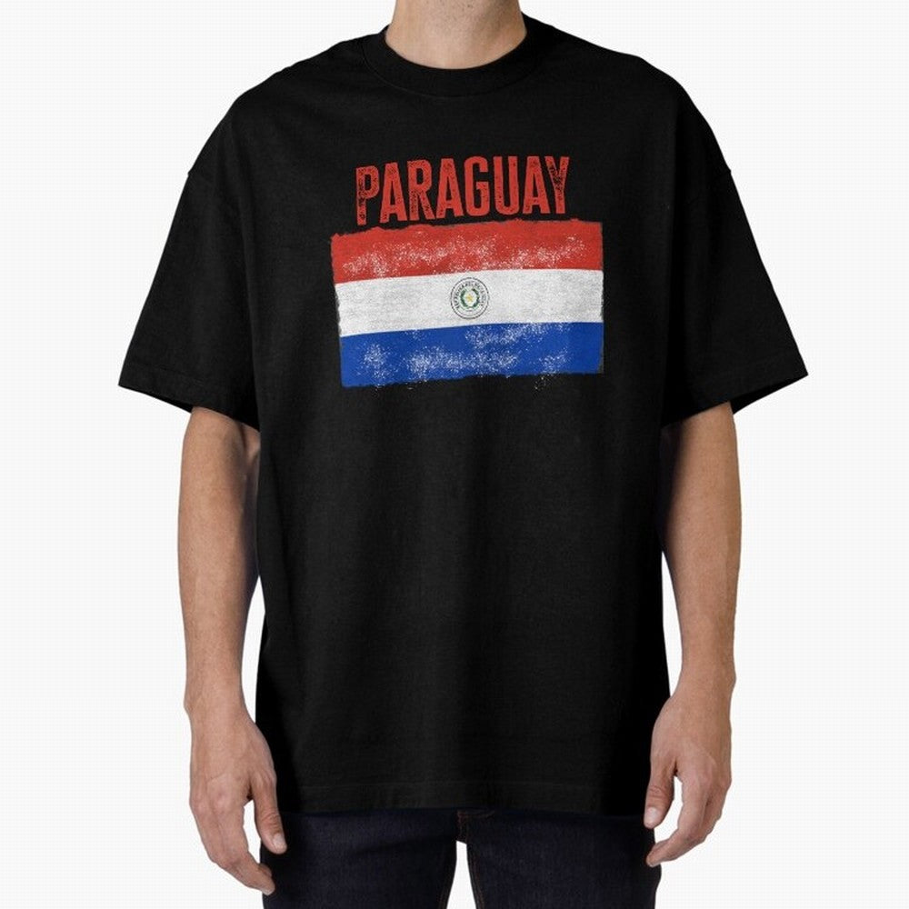 Paraguay Oversized T-Shirt Make Memories around FIFA World Cup 2026 Spirit, Featuring England and Germany, CR7 and Messi, Match Day Excitement, Supporter Culture, Golden Goals and Global Football Passion; Perfect for Fans, Collectors, Family