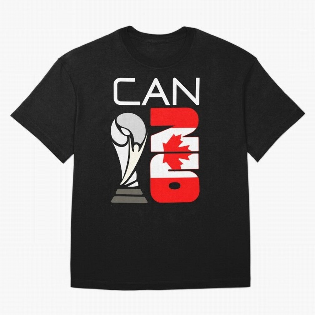Canada 2026 Soccer World Cup Trophy Canadian Flag Design Oversized T-Shirt Relive the Noise and Pride of FIFA World Cup 2026 Group Stage for Fans of Messi, CR7 and Mbappe and England and Germany, Bringing Match Day Excitement, Supporter Culture,