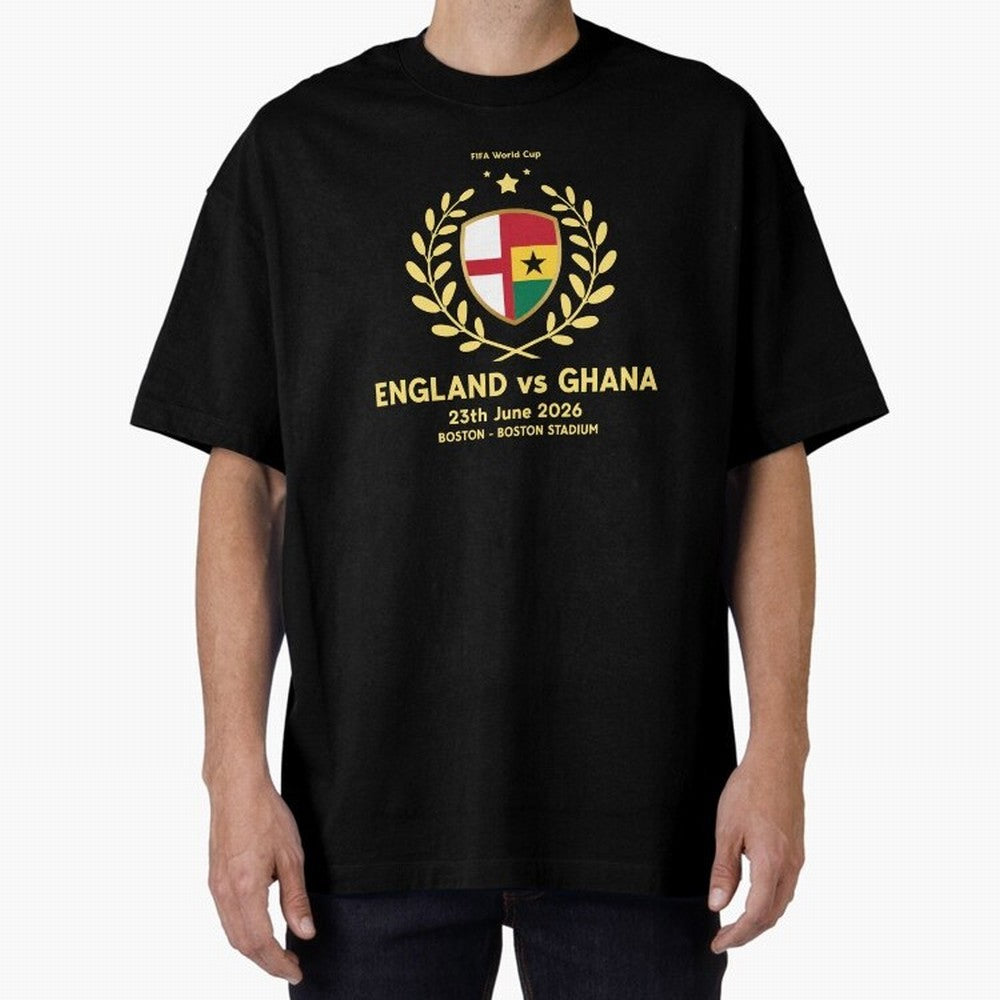 FIFA World Cup - England v Ghana Oversized T-Shirt Show Your Tournament Heart for FIFA World Cup 2026 Group Stage Spirit, Inspired by Netherlands, Haaland, Football History, Final Match Energy, Crowd Noise and Once in a Lifetime Moments; Made for