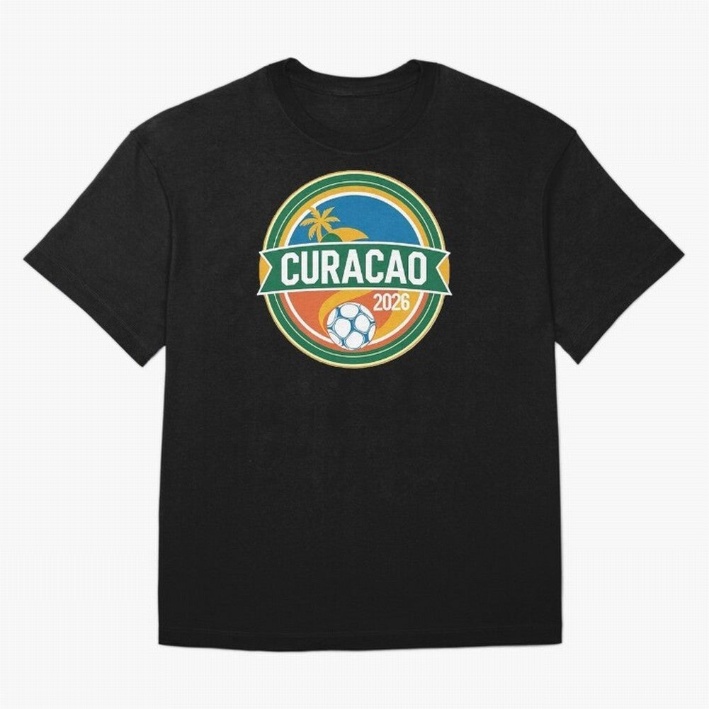 Curacao WC 2026 Oversized T-Shirt Bring World Football Passion into FIFA World Cup 2026 Group Stage Featuring CR7 and Messi, Brazil Energy, Classic Soccer Heritage, Championship Pressure, Fan Loyalty and International Pride; Perfect for People Who