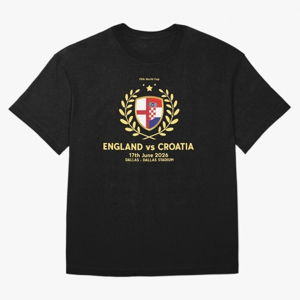 FIFA World Cup - England v Croatia Oversized T-Shirt Join the FIFA World Cup 2026 Journey through Haaland and Mbappe Highlights, Spain Pride, Match Day Excitement, Supporter Culture, Golden Goals and Global Football Passion; Made for Die Hard
