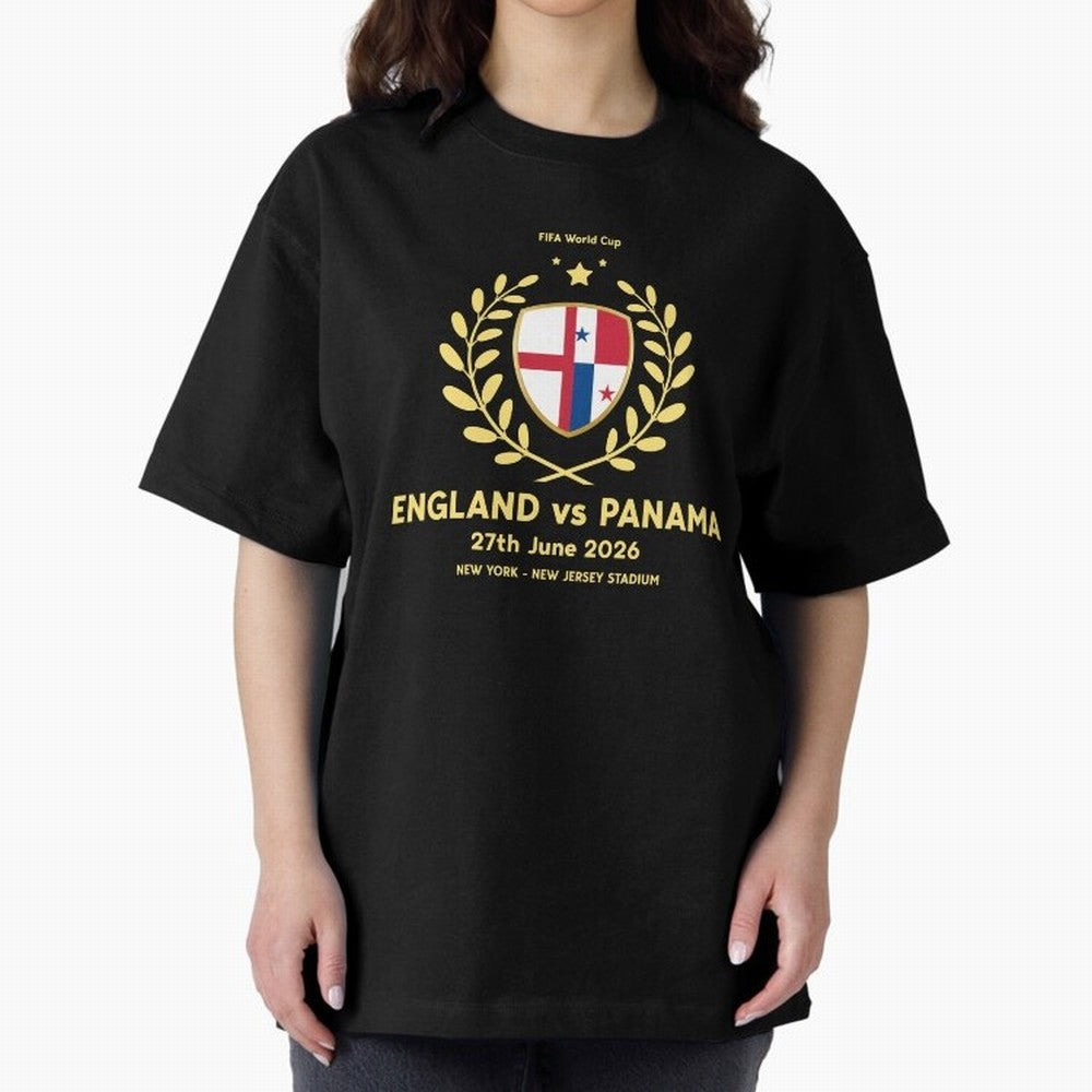 FIFA World Cup - England v Panama Oversized T-Shirt Celebrate National Team Dreams in FIFA World Cup 2026 Group Stage with Messi, Brazil, Portugal and Argentina Energy, Goal Celebration Energy, Supporter Heritage, Football Icons and Worldwide
