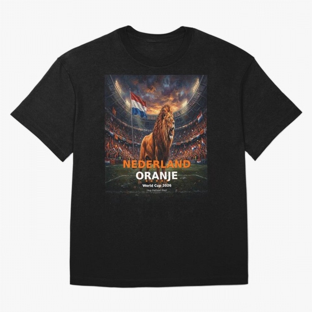 Nederland Oranje - World Cup 2026 Soccer Fan Tee Oversized T-Shirt Bring Match Day Fire to FIFA World Cup 2026 Connected to Haaland, France and Portugal Energy, Fan Favorite Moments, National Team Passion, Big Match Drama and Soccer History; Made