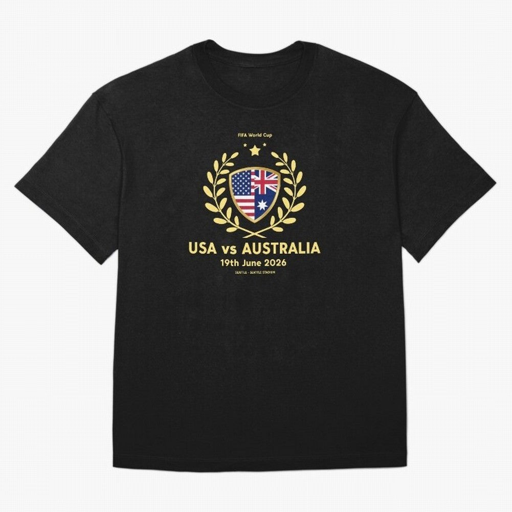 FIFA World Cup - USA v Australia Oversized T-Shirt Honor the Football Icons of the FIFA World Cup 2026 Group Stage Journey through Messi, Neymar and Mbappe Highlights, Argentina Pride, Soccer Culture, Superstar Moments, National Team Dreams and