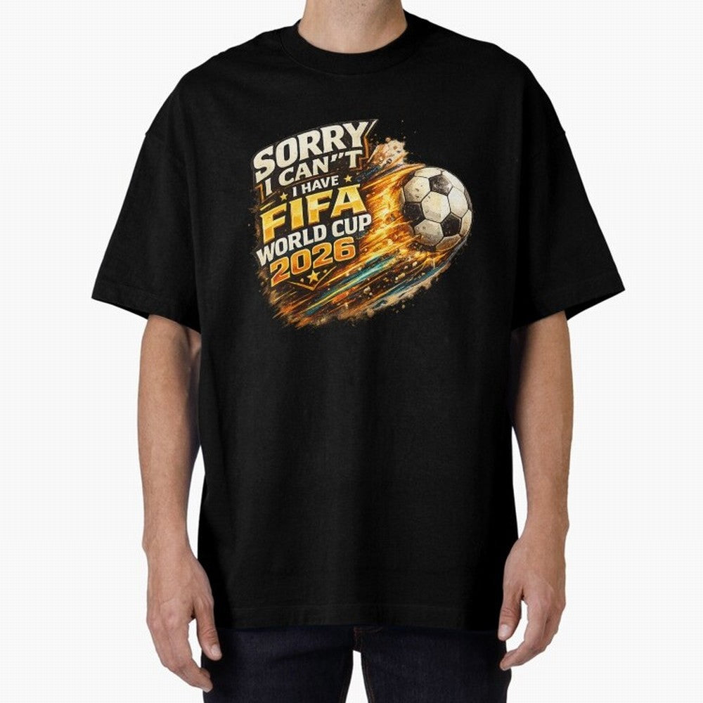 Soccer Addict Quote Design For Football Obsessed Fans Funny FIFA World Cup 2026 Oversized T-Shirt Join the Countdown to FIFA World Cup 2026 for Fans of Neymar, Haaland and Cristiano Ronaldo and Netherlands, Bringing Goal Celebration Energy,