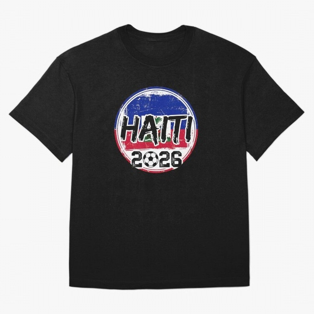Haiti World Cup 2026 Soccer Fan Game Day T-Shirt_86605887 Oversized T-Shirt Embrace FIFA World Cup 2026 Spirit, Highlighting Argentina, Haaland, Global Supporter Spirit, Legendary Goals, National Colors and Tournament Celebration; Ideal for