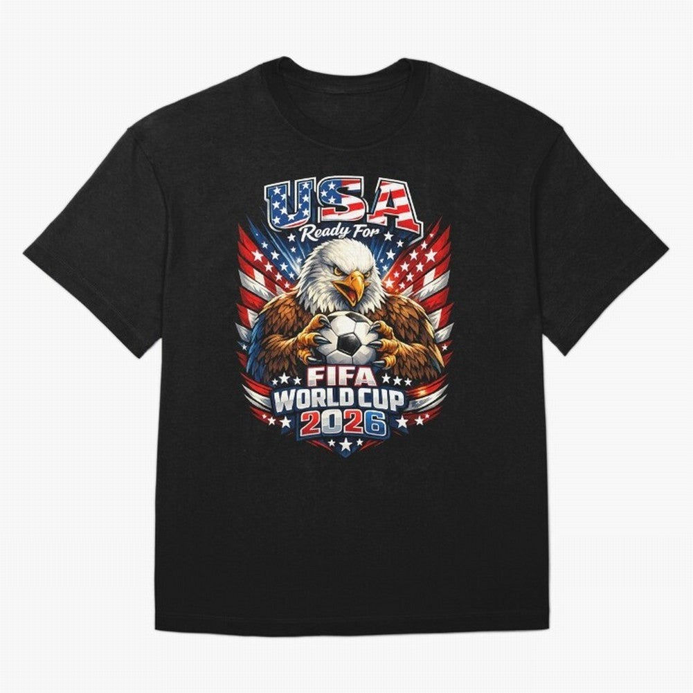 Soccer Pride Design For American Football Fans USA FIFA World Cup 2026 Oversized T-Shirt Remember Iconic Moments from FIFA World Cup 2026 USA Canada Mexico Spirit, Inspired by Brazil, Messi and Cristiano Ronaldo, Tournament Hype, Historic Matchups,