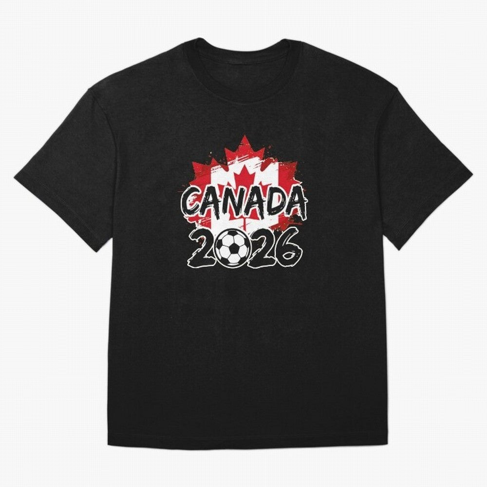 Canada World Cup 2026 Soccer Fan Game Day T-Shirt_86605883 Oversized T-Shirt Follow FIFA World Cup 2026 Featuring Neymar, Germany Energy, Championship Spirit, Famous Goals, Roaring Crowds and International Football Unity; Made for Collectors Who