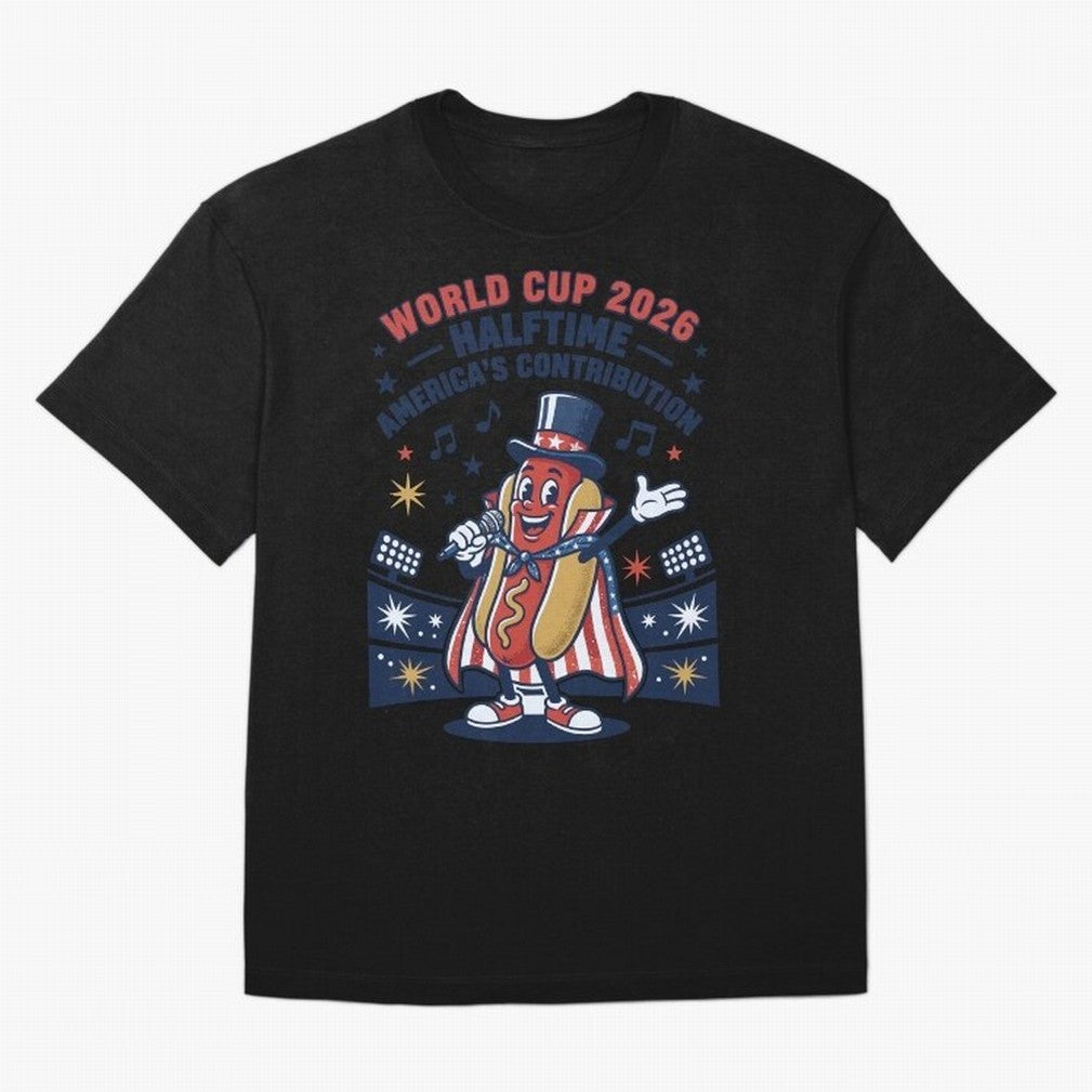 World Cup 2026 Halftime ¡ª America's Contribution V2 Oversized T-Shirt Share Global Football Passion for FIFA World Cup 2026 USA Canada Mexico, Driven by Haaland, Netherlands, Championship Spirit, Famous Goals, Roaring Crowds and International