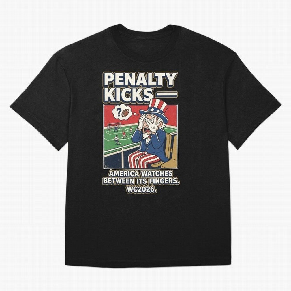 Penalty Kicks ¡ª WC2026 V2 Oversized T-Shirt Celebrate the Biggest Stage of FIFA World Cup 2026 Group Stage Spirit, Highlighting Portugal, Neymar, Haaland and Cristiano Ronaldo, Stadium Chants, National Pride, Trophy Dreams and Unforgettable