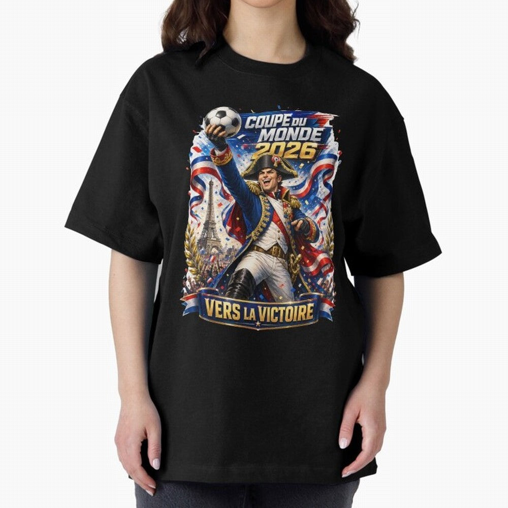 France World Cup 2026 Victory Oversized T-Shirt Feel International Energy from FIFA World Cup 2026 for Fans of Cristiano Ronaldo and Germany, Bringing Stadium Memories, Football Loyalty, International Chants and Championship Tradition; Great for