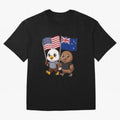 the American eagle and its friend the New Zealand kiwi Oversized T-Shirt Bring World Football Passion into Match Day Hype around FIFA World Cup 2026 USA Canada Mexico, CR7, Portugal, Worldwide Fan Energy, Dramatic Goals, Stadium Lights and