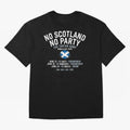No Scotland No Party 2026 Oversized T-Shirt Stand Out with Spirit from the FIFA World Cup 2026 USA Canada Mexico Journey through CR7 Highlights, Brazil, Portugal and Argentina Pride, Supporter Pride, Iconic Celebrations, Legendary Names and Global