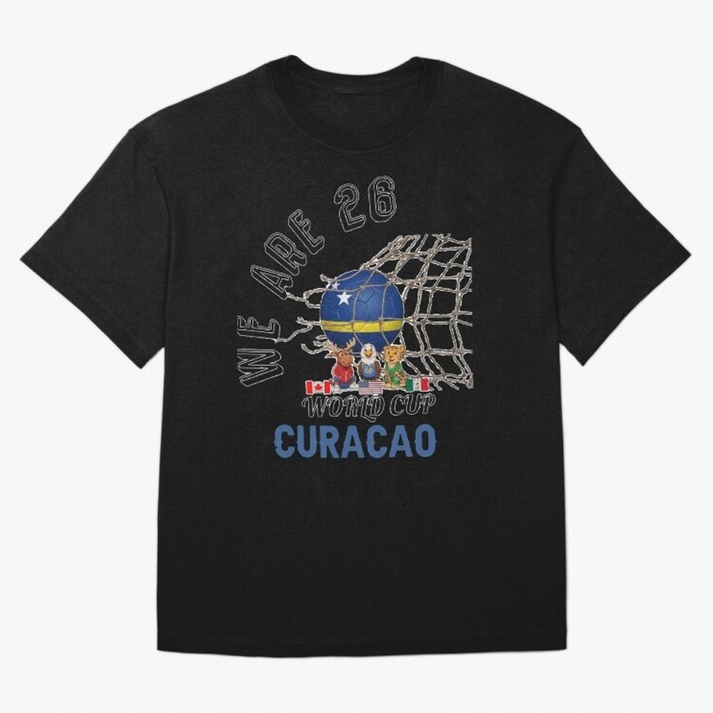 World cup 26 - Curacao Oversized T-Shirt Cheer for Global Football Passion for FIFA World Cup 2026, Centered on Neymar, Haaland and Cristiano Ronaldo, Argentina and Brazil, Match Day Excitement, Supporter Culture, Golden Goals and Global Football