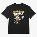 Purr-fect Strike Oversized T-Shirt Honor Champions and Dreams in Match Day Hype around FIFA World Cup 2026 Group Stage, Mbappe, Argentina, France and Brazil, Champion Mindset, Group Stage Buzz, Knockout Tension and Passionate Fan Culture; Created