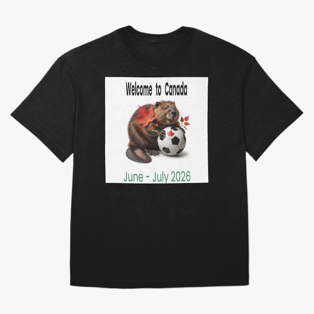 Welcome to Canada June July Soccer 2026 Oversized T-Shirt Relive Legendary Nights from Global Football Passion for FIFA World Cup 2026 USA Canada Mexico, Made for Messi and Cristiano Ronaldo, Argentina, Champion Mindset, Group Stage Buzz, Knockout