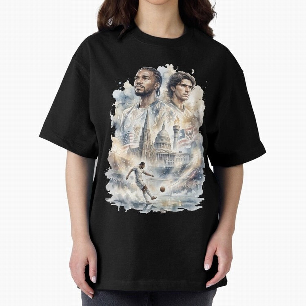 FIFA 2026 America Players Oversized T-Shirt Bring World Football Passion into Match Day Hype around FIFA World Cup 2026, Cristiano Ronaldo, Spain and Netherlands, Championship Spirit, Famous Goals, Roaring Crowds and International Football Unity;