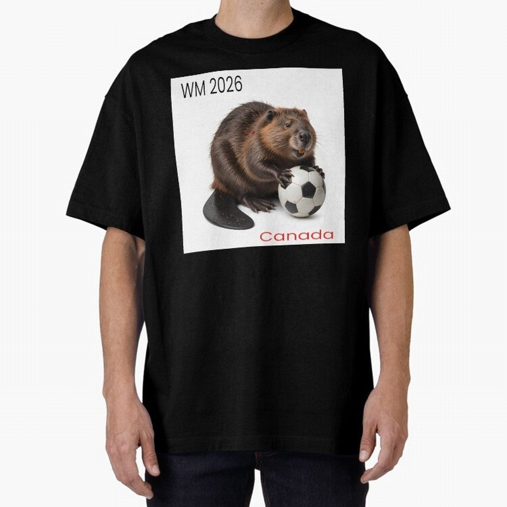 Canadian beaver invites you to World Cup 2026 in USA, Canada and Mexico Oversized T-Shirt Celebrate the Stars of FIFA World Cup 2026 USA Canada Mexico Made for Haaland and Mbappe, Netherlands Energy, Supporter Pride, Iconic Celebrations, Legendary