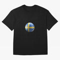 Sweden Football Oversized T-Shirt Bring a Vintage Feel to FIFA World Cup 2026 USA Canada Mexico Celebrating Haaland and Mbappe, France Energy, Football Festival Excitement, Trophy Ambitions, Country Rivalries and Star Player Buzz; Perfect for Fans,