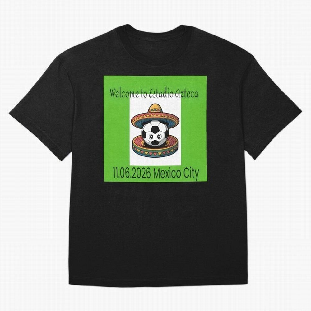 Welcome to Estadio Azteca Mexico City June 11, 2026 Oversized T-Shirt Carry National Pride through FIFA World Cup 2026 USA Canada Mexico Driven by Cristiano Ronaldo, Haaland and CR7, Spain and Netherlands Energy, Retro Football Energy, Iconic