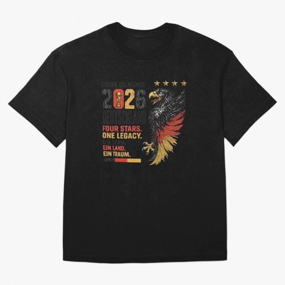 Germany Soccer World Cup 2026 Eagle Vintage Design Oversized T-Shirt Show Your Love for FIFA World Cup 2026 Spirit, with Portugal, Spain and Germany, Messi, CR7 and Mbappe, Stadium Chants, National Pride, Trophy Dreams and Unforgettable Football