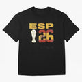 Spain Football World Cup 2026 - Vintage ESP 26 Flag Design Oversized T-Shirt Turn Every Weekend Toward FIFA World Cup 2026 Filled with Messi, Brazil Energy, Retro Football Energy, Iconic Rivalries, Trophy Chase Drama and Stadium Atmosphere; Ideal