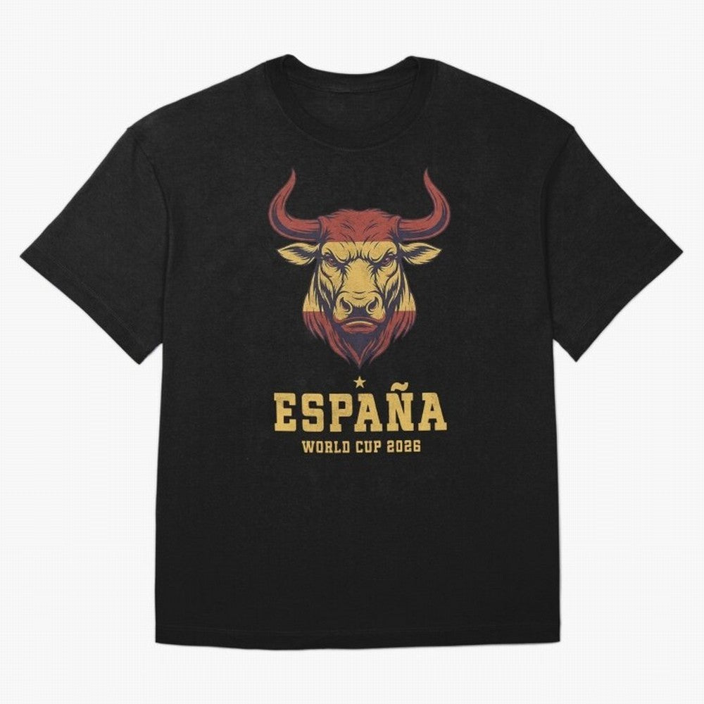 Spain Football World Cup 2026 - Vintage Spanish Bull Espa?a Oversized T-Shirt Make Game Day About FIFA World Cup 2026 Driven by Neymar, England Energy, Retro Football Energy, Iconic Rivalries, Trophy Chase Drama and Stadium Atmosphere; Created for