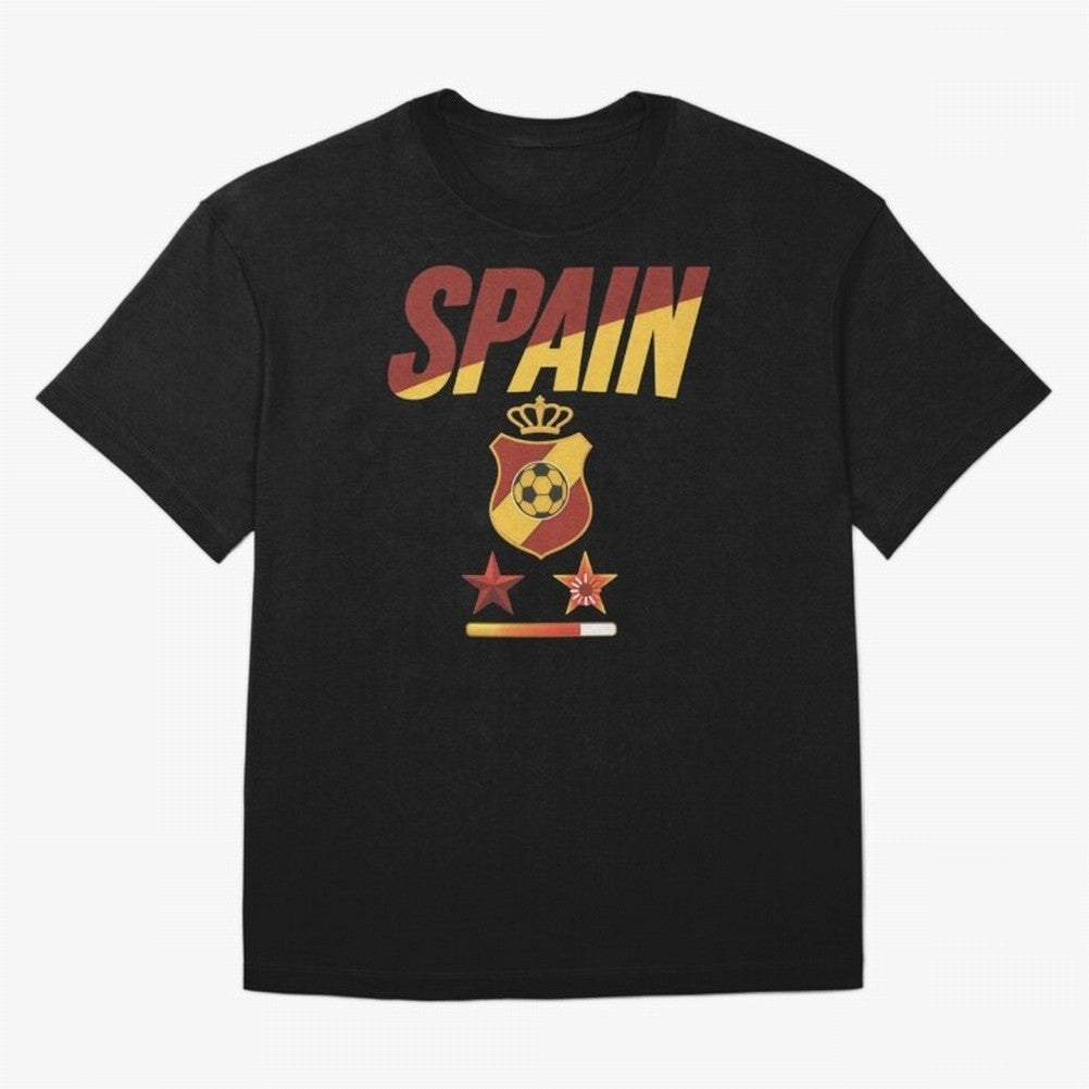 Spain Football World Cup 2026 - La Roja Stars Loading Oversized T-Shirt Show Passion for the Stars of Match Day Hype around FIFA World Cup 2026 Group Stage, Haaland, England and Germany, Stadium Memories, Football Loyalty, International Chants and