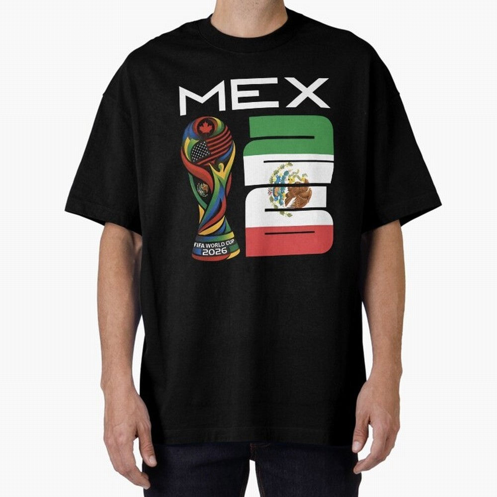 Mexico World Cup 2026 Host City Football Design Oversized T-Shirt Celebrate the Magic of FIFA World Cup 2026 USA Canada Mexico for Fans of Messi, Neymar and Mbappe and Argentina, Bringing Football Festival Excitement, Trophy Ambitions, Country
