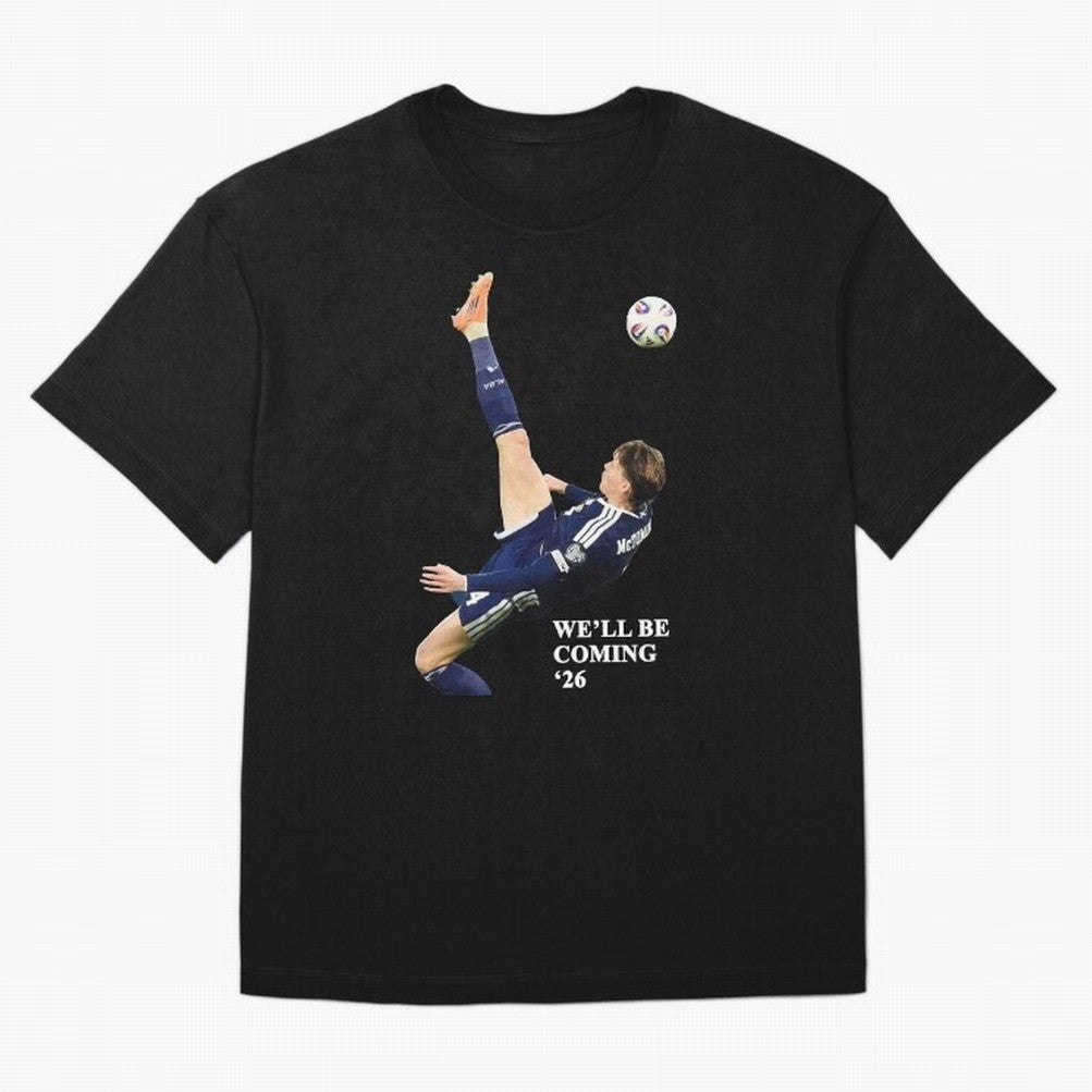 Scotland We'll Be Coming 26 WC Oversized T-Shirt Celebrate the Magic of FIFA World Cup 2026 Spirit, Built around Portugal, Spain and Germany, Haaland, Football History, Final Match Energy, Crowd Noise and Once in a Lifetime Moments; Made for Die