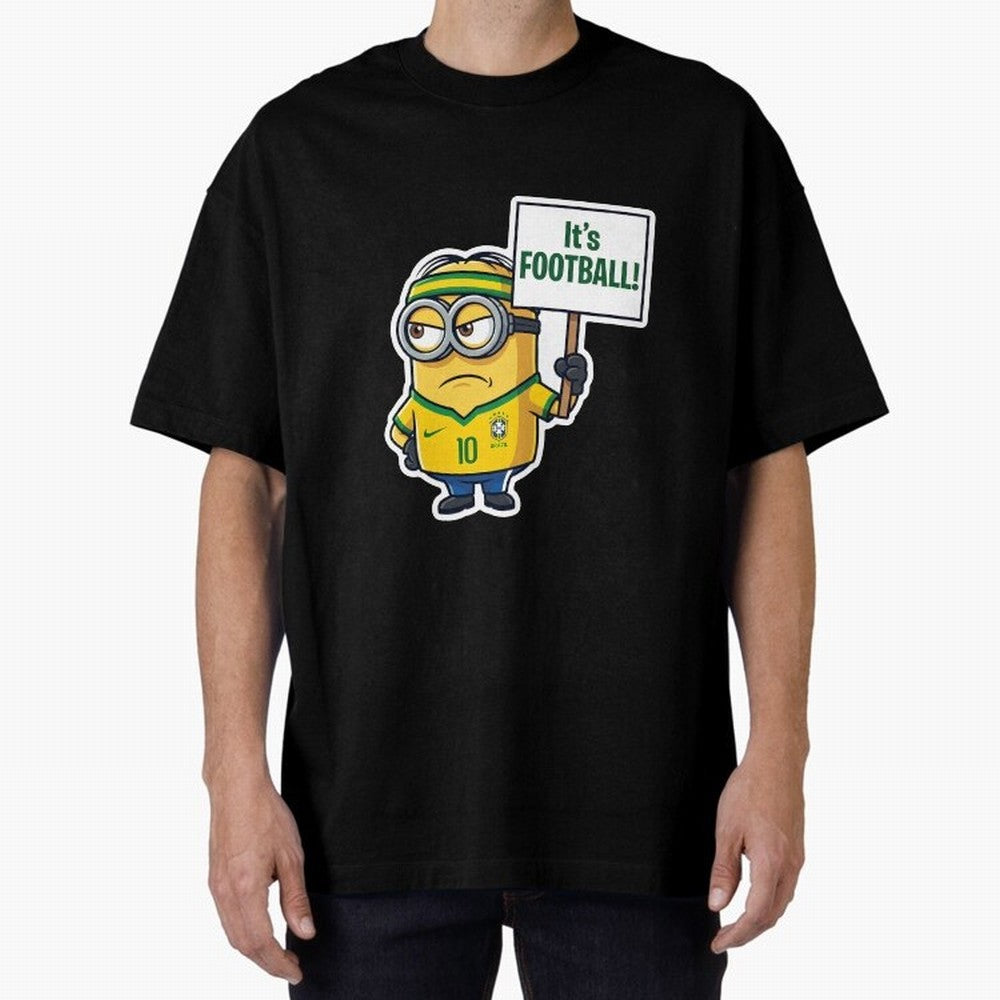 It's Football! - Funny Brazil Soccer Meme (Soccer v Football) v2 Oversized T-Shirt Make Every Match About the FIFA World Cup 2026 USA Canada Mexico Journey through Neymar Highlights, Brazil, Portugal and Argentina Pride, Football Passion, Legendary