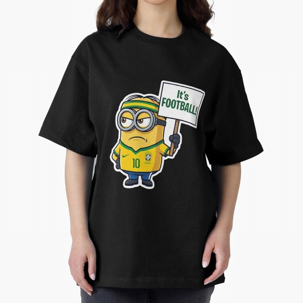 It's Football! - Funny Brazil Soccer Meme (Soccer v Football) v2 Oversized T-Shirt Make Every Match About the FIFA World Cup 2026 USA Canada Mexico Journey through Neymar Highlights, Brazil, Portugal and Argentina Pride, Football Passion, Legendary