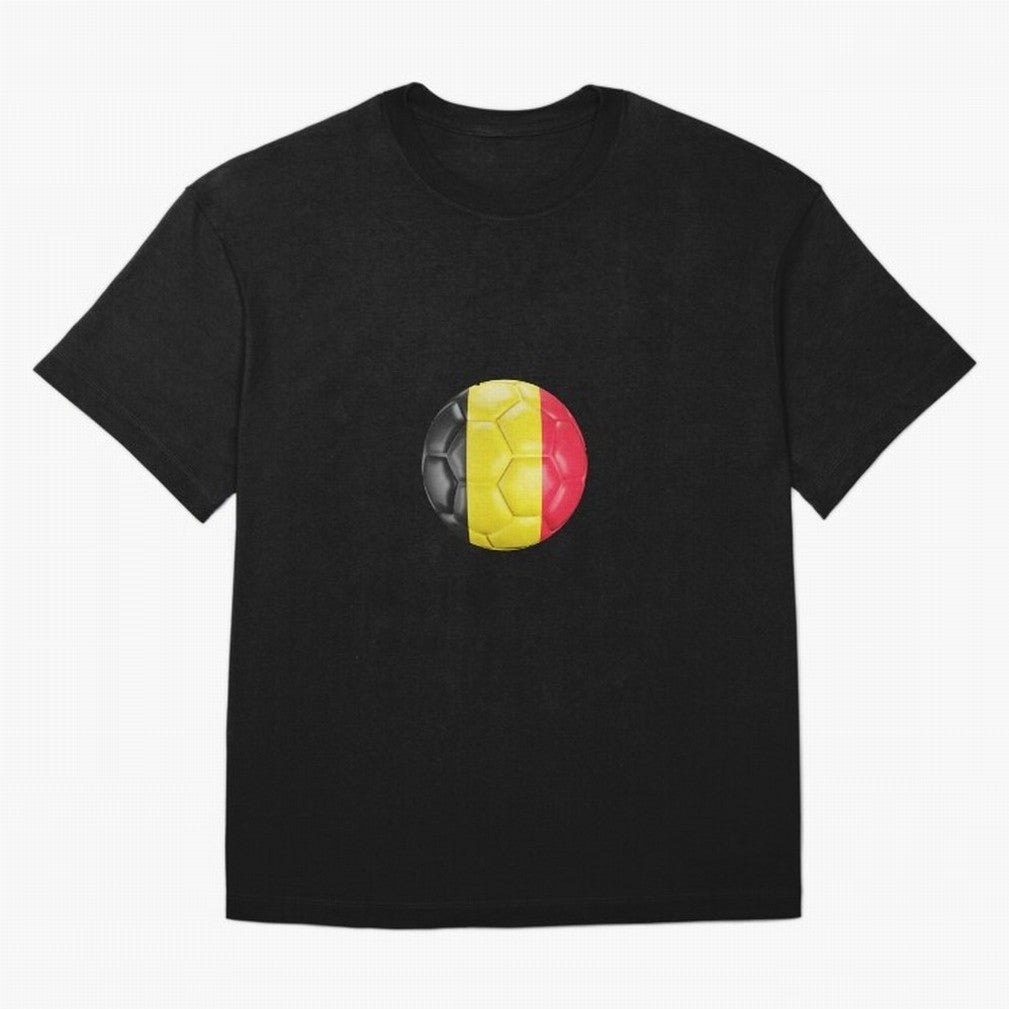 Belgium Football Ball Oversized T-Shirt Celebrate Golden Goal Energy in FIFA World Cup 2026 for Fans of Haaland and Mbappe and Portugal, Bringing Supporter Pride, Iconic Celebrations, Legendary Names and Global Match Day Energy; Ideal for Fans Who