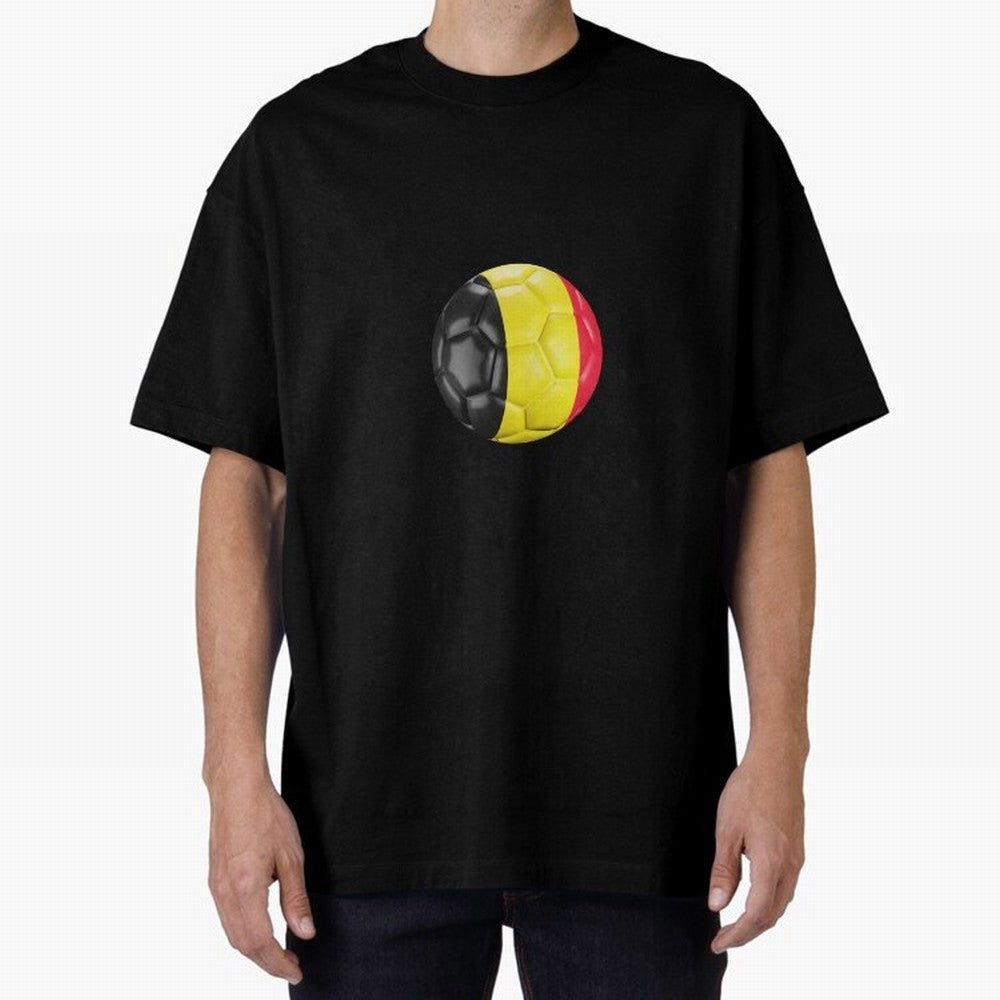 Belgium Football Oversized T-Shirt Feel International Energy from FIFA World Cup 2026 Spirit, Connected to France and Portugal, Messi, Neymar and Mbappe, Soccer Culture, Superstar Moments, National Team Dreams and Competitive Fire; Perfect for