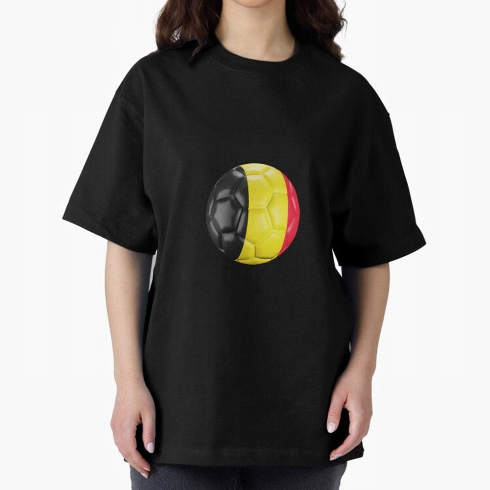 Belgium Football Oversized T-Shirt Feel International Energy from FIFA World Cup 2026 Spirit, Connected to France and Portugal, Messi, Neymar and Mbappe, Soccer Culture, Superstar Moments, National Team Dreams and Competitive Fire; Perfect for