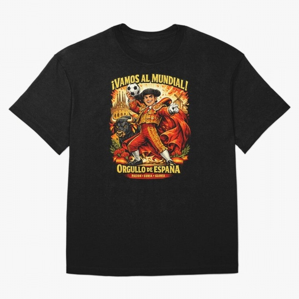 Spain World Cup 2026 Matador Fan Shirt Oversized T-Shirt Make Memories around FIFA World Cup 2026 USA Canada Mexico Connected to Messi, France Energy, Classic Soccer Heritage, Championship Pressure, Fan Loyalty and International Pride; Perfect for